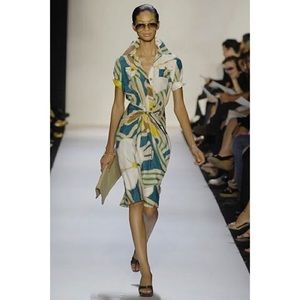 Diane von Furstenberg Floral 'Huahine' Shirt Dress